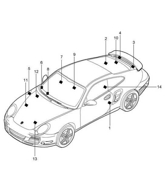 Diagram 001-005 Porsche Boxster 981 S / GTS 3.4L 2012-16 Accessories & others 