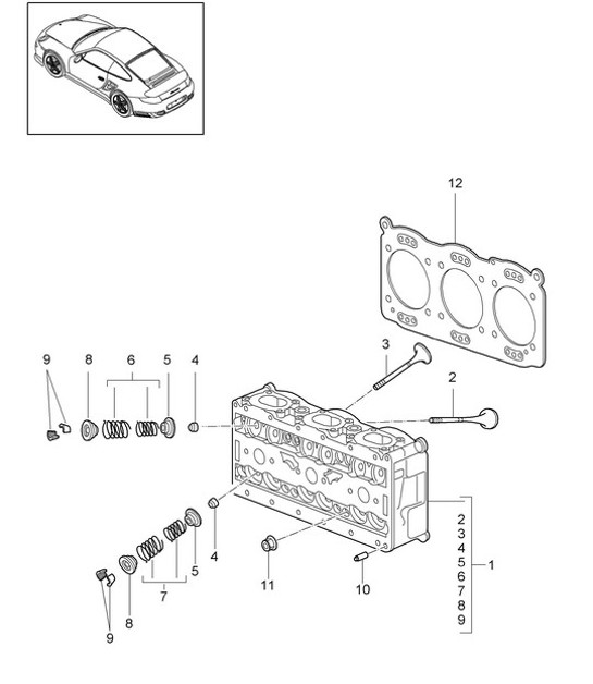 Diagram 103-002 Porsche Macan (95B) MK1 (2014-2018) Engine