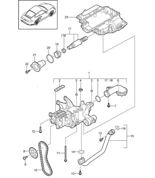 Diagram 104-000 Porsche 911 & 912 (1965-1989) Engine