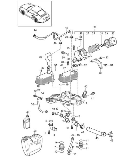Diagram 104-015 Porsche 970.1 Panamera S V8 4.8L 2009-13 Motor