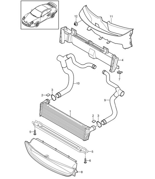 Diagram 105-017 Porsche 997 MKII Turbo 2010-13 Engine