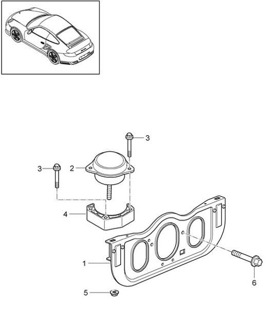 Diagram 109-002 Porsche Boxster 986/987/981 (1997-2016) Engine