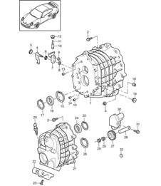 Gear housing / Gearbox cover - G9788 - 997.2 GT2 RS 2011
