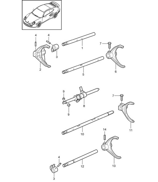 Diagram 304-001 Porsche 944 (1982-1991) 
