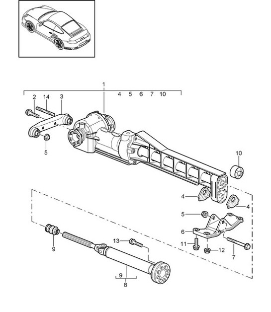 Diagram 305-010 Porsche 993 (911) RS 1994-97 Transmission