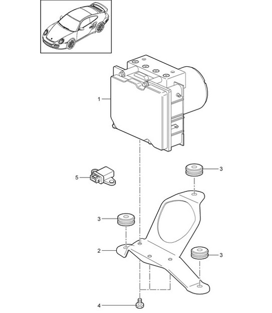 Diagram 605-000 Porsche 993 (911) C4S 1994-97 Wheels, Brakes