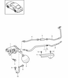 Azionamento frizione / Tubo frizione / Accumulatore di pressione / Cilindro ricevitore frizione - PR:480 - 997.2 Turbo 2010-13