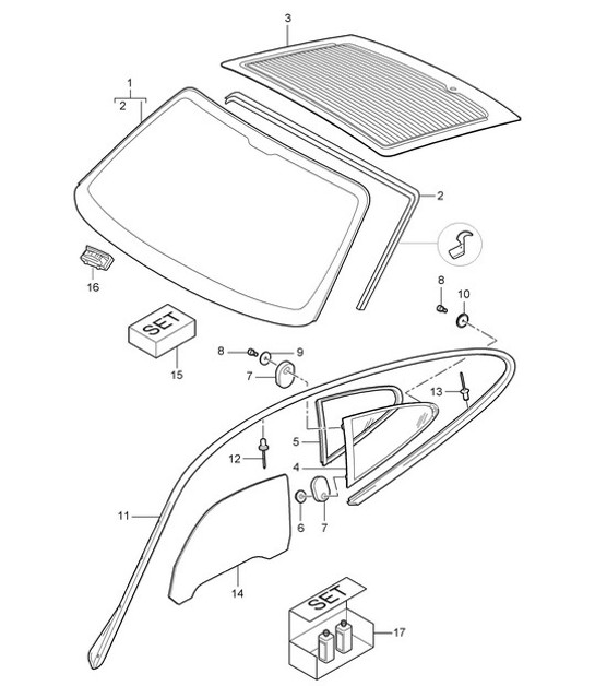 Diagram 805-000 Porsche Boxster 986/987/981 (1997-2016) Body