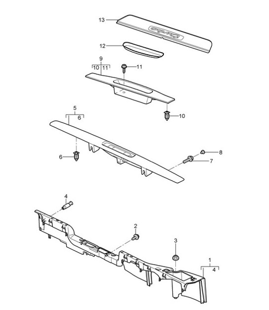 Diagram 807-003 Porsche Boxster 986/987/981 (1997-2016) Body