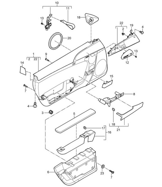 Diagram 807-012 Porsche 997 MKII Carrera C2 3.6L 2009-12 Body