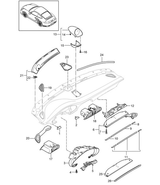 Diagram 809-001 Porsche 924S 2.5L 1986-87 