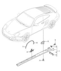 Längsträgerverkleidung – außen – 997.2 Turbo / GT2 RS 2010–13