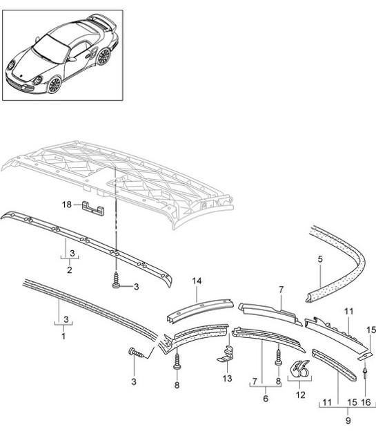 Diagram 811-020 Porsche Cayman 987C / 981C (2005-2016) Body