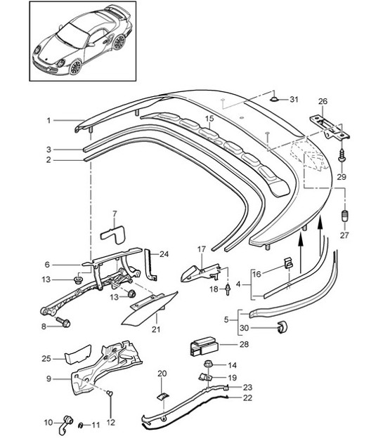 Diagram 811-040 Porsche 993 (911) C2S 1994-97 Body