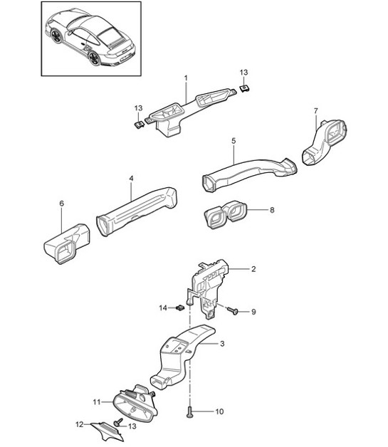 Diagram 813-001 Porsche 993 (911) C2S 1994-97 Body