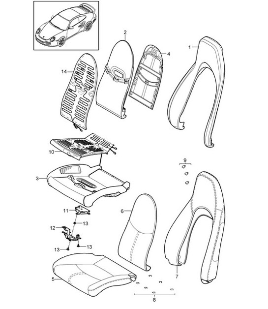 Diagram 817-002 Porsche Boxster 981 2.7L 2012-16 Body