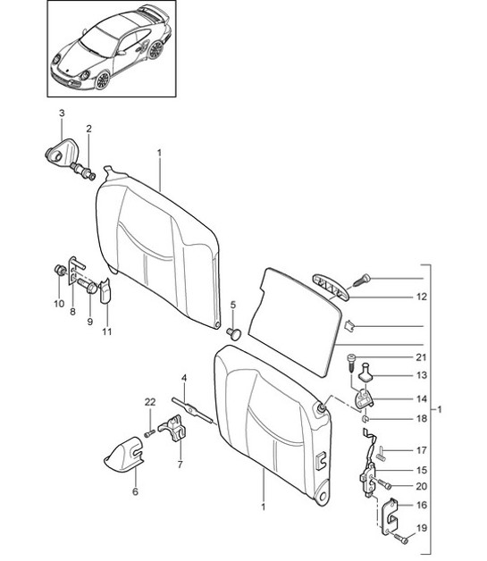 Diagram 817-040 Porsche 993 (911) C4S 1994-97 Body