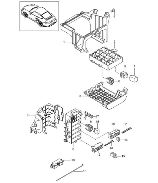 Diagram 902-000 Porsche 911 & 912 (1965-1989) Electrical equipment