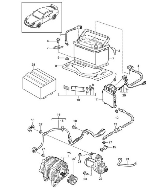 Diagram 902-005 Porsche Macan (95B) MK1 (2014-2018) Elektrische apparatuur