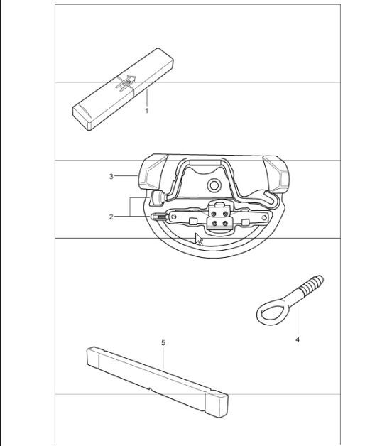 Diagram 001-00 Porsche 955 Cayenne 3.2L V6 2003-06 Accessories & others 