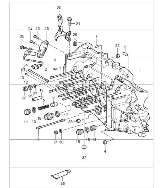 Diagram 101-05 Porsche Cayman 987C / 981C (2005-2016) Engine