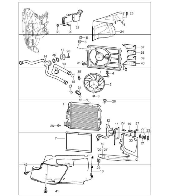 Diagram 105-15 Porsche 970.1 Panamera S V8 4.8L 2009-13 Motor