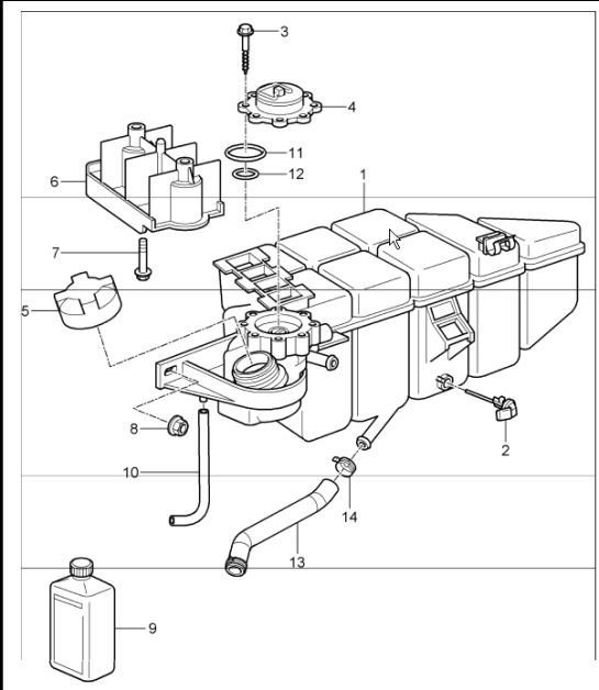 Diagram 105-20 Porsche 955 Cayenne 3.2L V6 2003-06 Engine