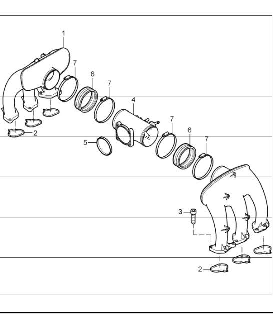 Diagram 107-10 Porsche 997 (911) MK1 2005-2008 Engine