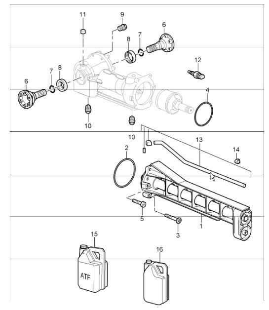 Diagram 305-15 Porsche 993 (911) C4S 1994-97 Transmission