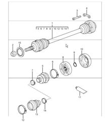 albero di trasmissione 997.1 TURBO 2007-09