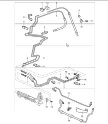 power steering lines 997.1 TURBO 2007-09