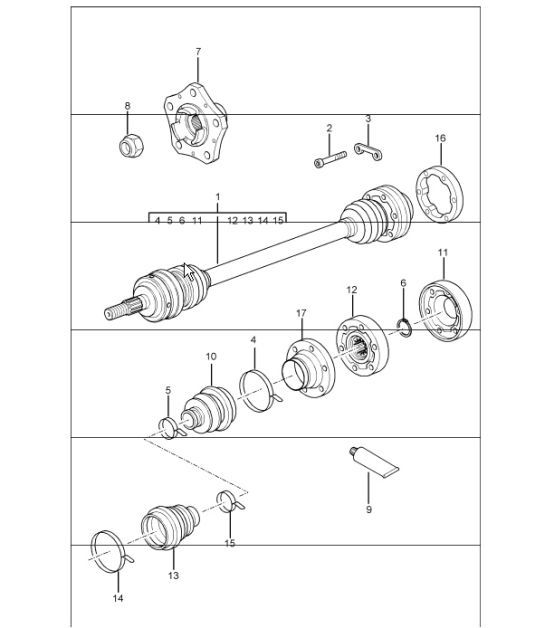 Diagram 501-05 Porsche 944 2.7L 8V 1988-89 