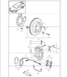 Scheibenbremse Vorderachse für 997.1 TURBO 2007-09