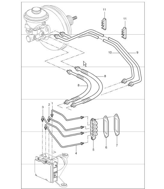 Diagram 604-05 Porsche 957 Cayenne S / GTS 4.8L 2007-10 Wheels, Brakes