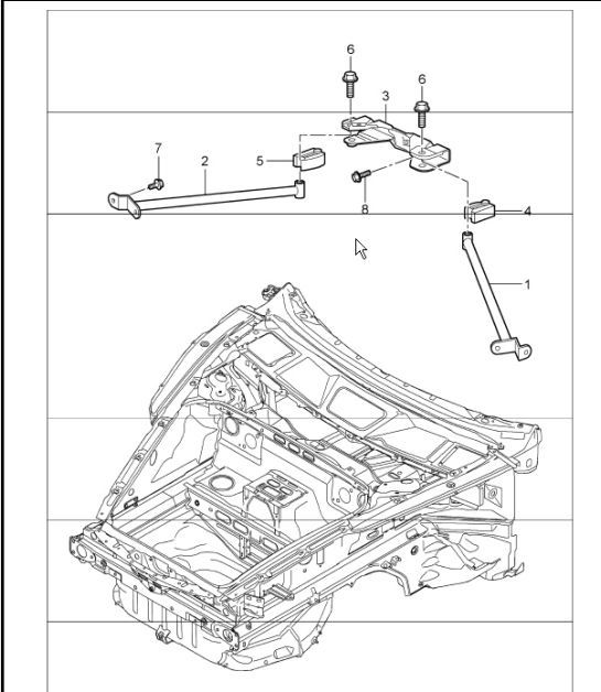 Diagram 801-15 Porsche 997 MK1 Carrera 2 3.6L 2005-08 Body