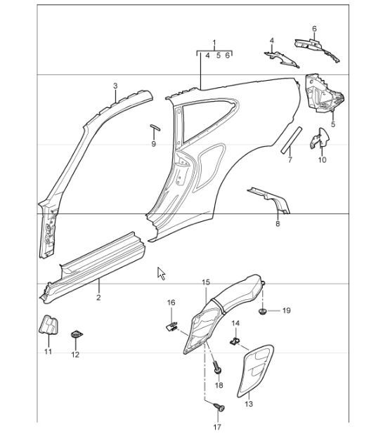 Diagram 801-55 Porsche 993 (911) C2S 1994-97 Body