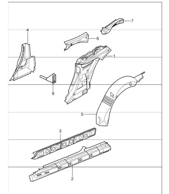 Diagram 801-60 Porsche 9J1.1 Taycan 2020-24 