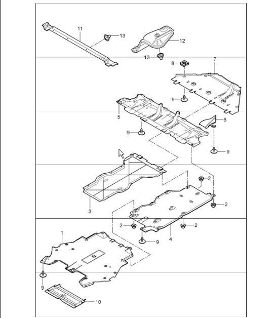Diagram 801-70 Porsche 997 (911) MK1 2005-2008 Body