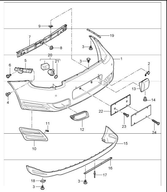 Diagram 802-05 Porsche Macan (95B) MK1 (2014-2018) Body