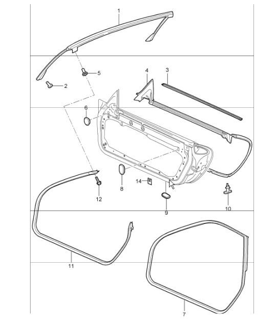 Diagram 804-10 Porsche 991 (911) MK1 2012-2016 Body
