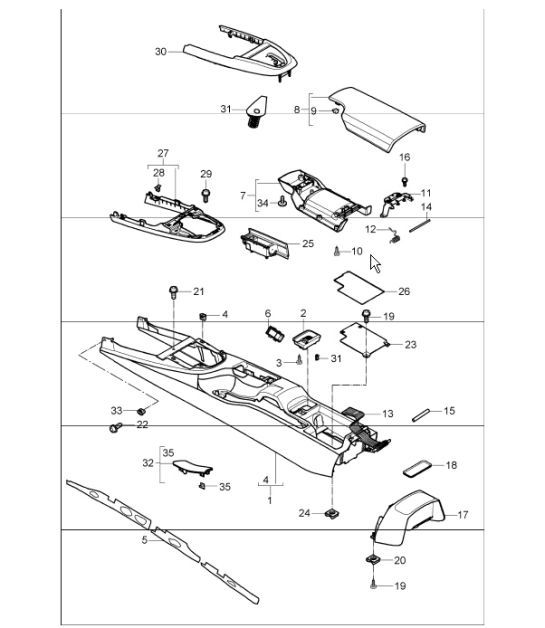 Diagram 809-20 Porsche Boxster 981 S / GTS 3.4L 2012-16 Body
