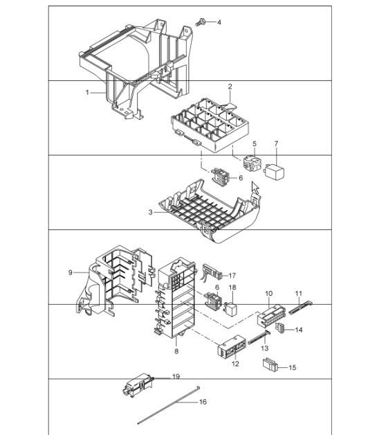 Diagram 902-00 Porsche Cayman S / GTS 3.4L 981 2013-16 Electrical equipment