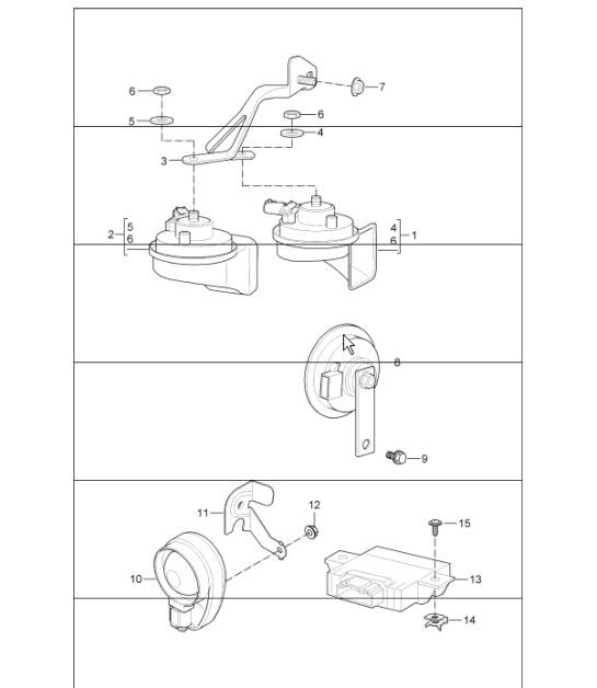 Diagram 903-00 Porsche Macan (95B) MK1 (2014-2018) Electrical equipment