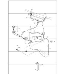windscreen washer system 997.1 TURBO 2007-09