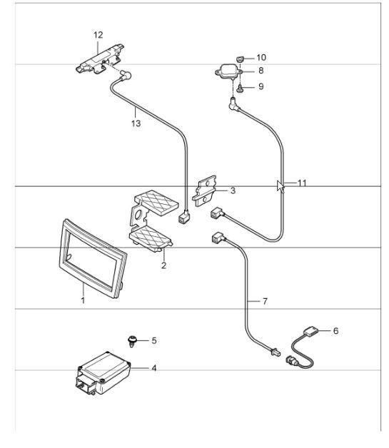 Diagram 911-02 Porsche Macan (95B) MK1 (2014-2018) Electrical equipment