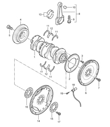 Crankshaft / conrod - M02.2Y - 955 Cayenne 2004>>
