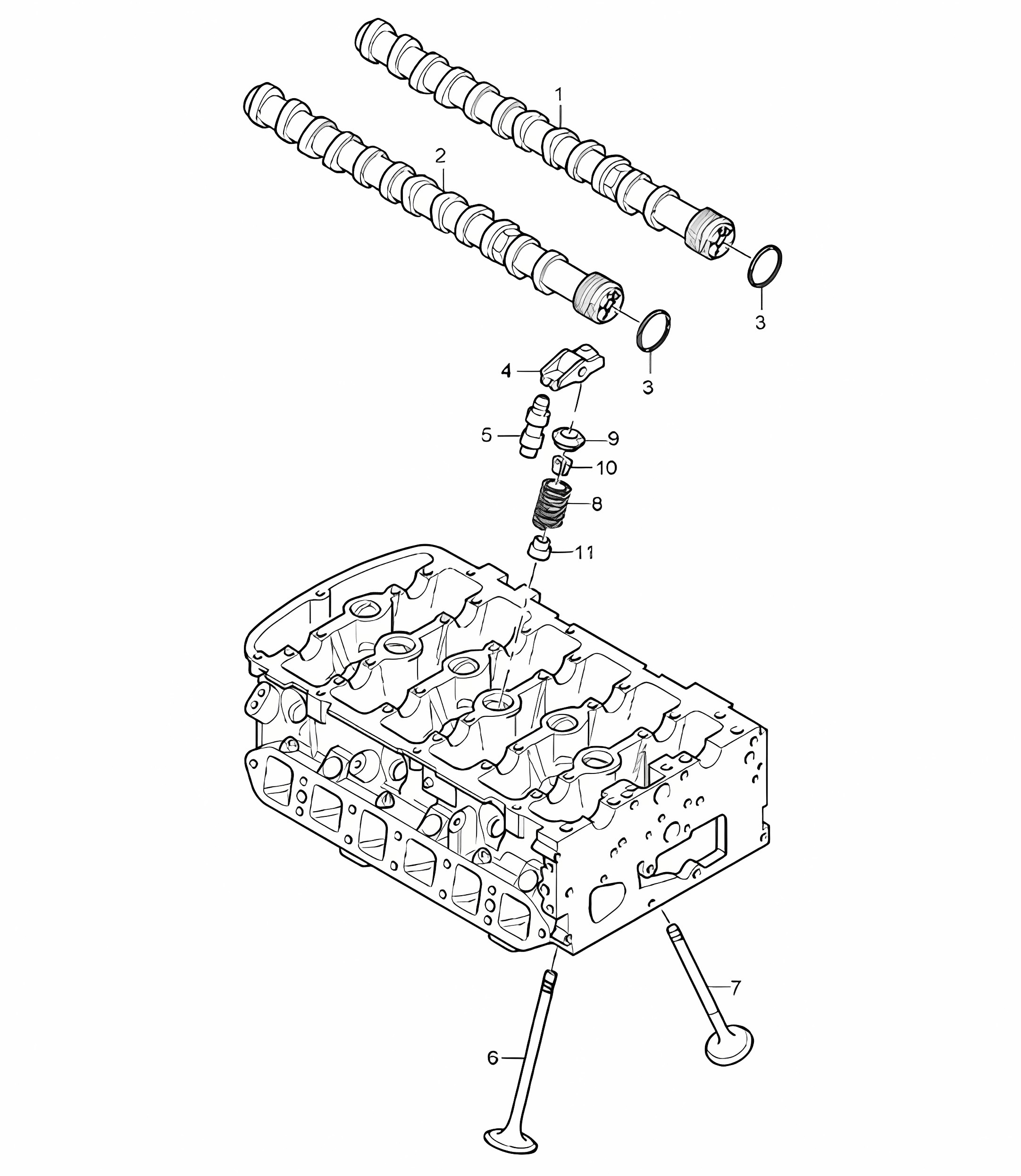 Camshaft - M02.2Y - 955 Cayenne 2004>>
