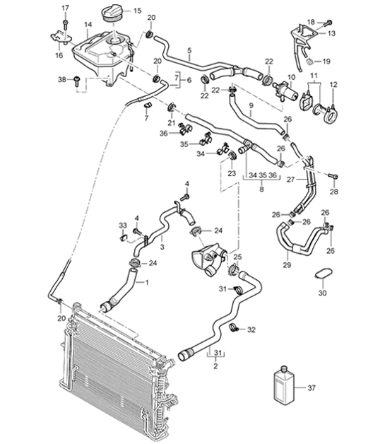 Diagram 105-27 Porsche Macan (95B) MK1 (2014-2018) Motor