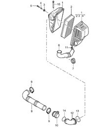 Air cleaner system simple - ID9J - 955 Cayenne 2004>>
