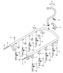 Tuyau de récupération de carburant - M48.00 / M48.50 - 955 Cayenne 2003-06